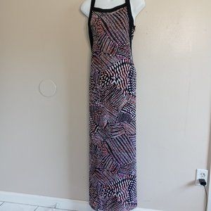 JustFab Abstract Maxi Dress Size Medium